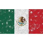 Bandeira danificada do México