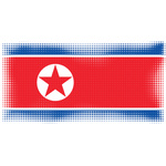 Patrón de semitonos de bandera de Corea del norte