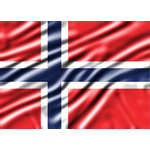 Ondulado bandera de Noruega 2