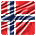 Bandera de Noruega en un rectángulo