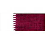 Grunge texture flag of Qatar