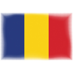 Romanian flag with halftone pattern