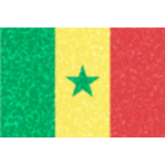 Puntos brillantes de la bandera de Senegal