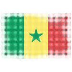 Efecto de semitono de bandera de Senegal