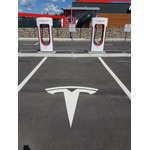 Tesla opladen station foto