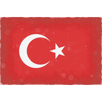 Bandeira da Turquia desgastada